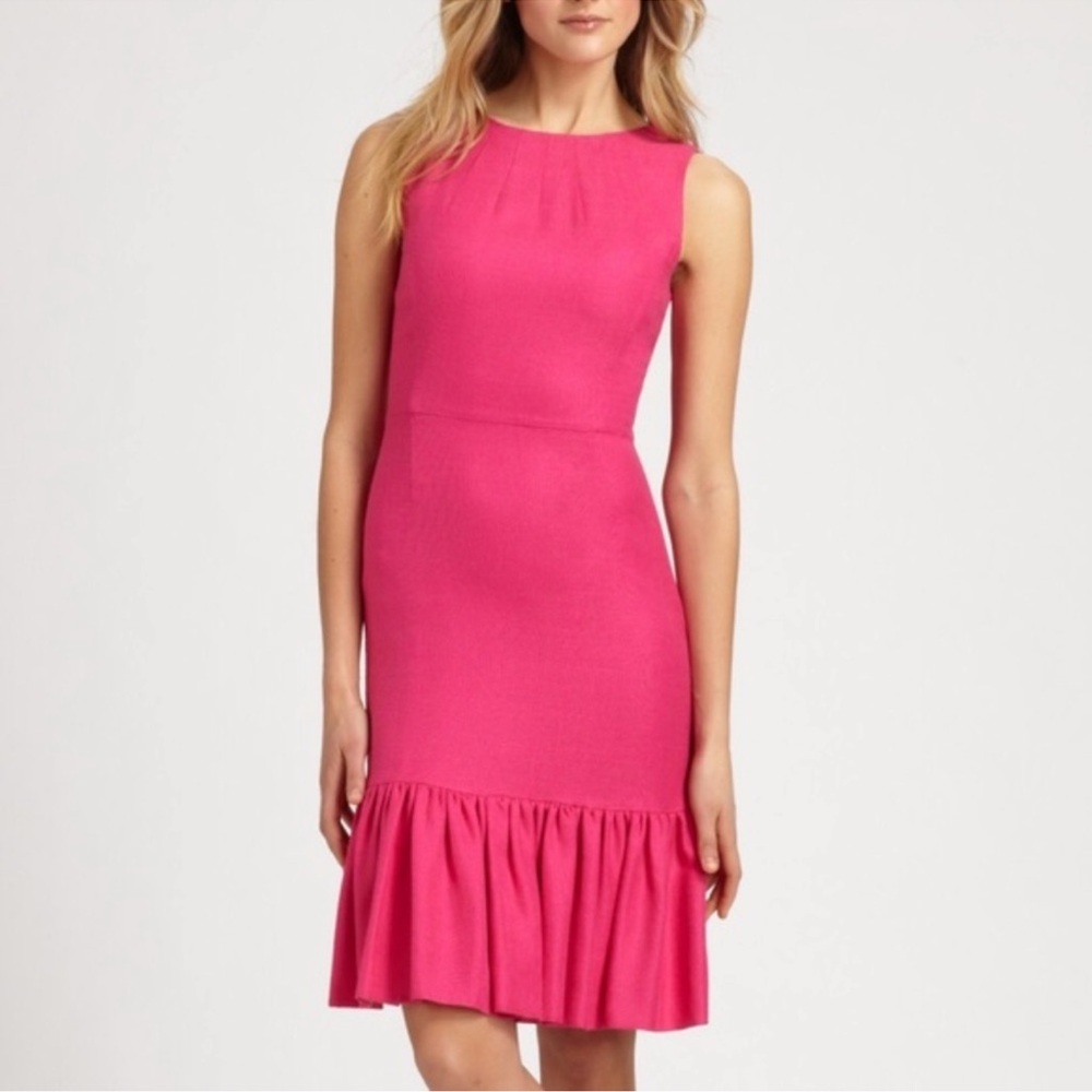 Kate Spade Pink Midi Dress Sleeveless, Fully Lined, Back Gold Zipper, Sz 2